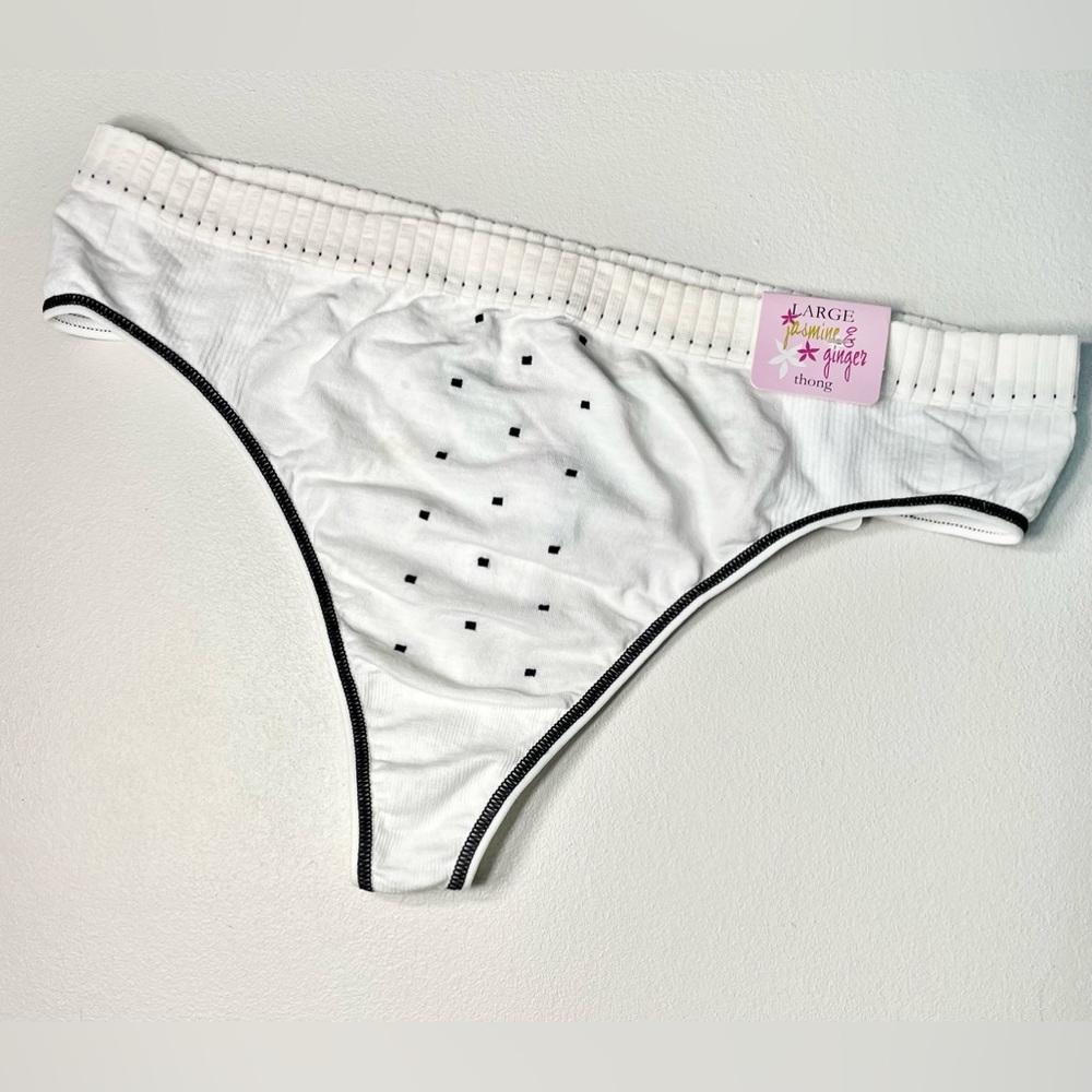 Jasmine & Ginger White Thong | Large